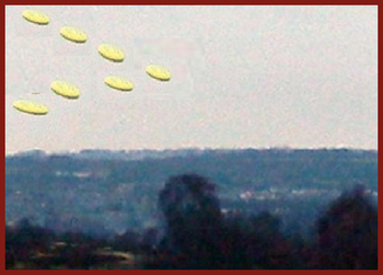 7 Large UFOs Flying In Formation